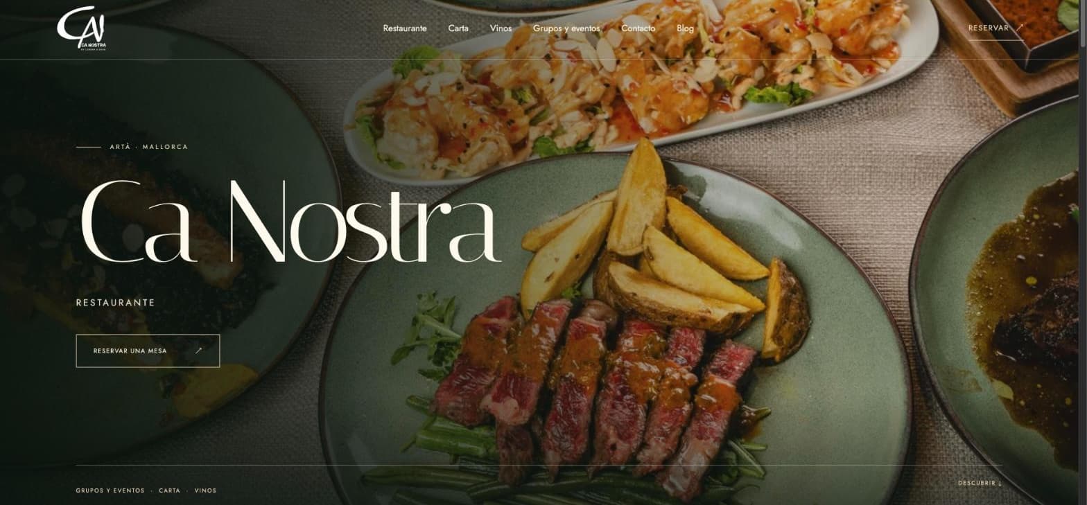 Portada de la web de Ca Nostra